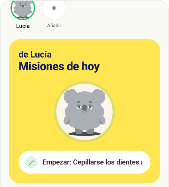 Misiones de hoy completadas y puntos aprobados por los padres en Kids Habit
