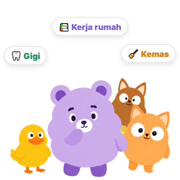 Rutin berbeza bagi setiap anak