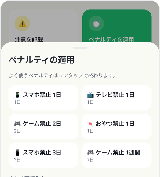 注意・ペナルティ