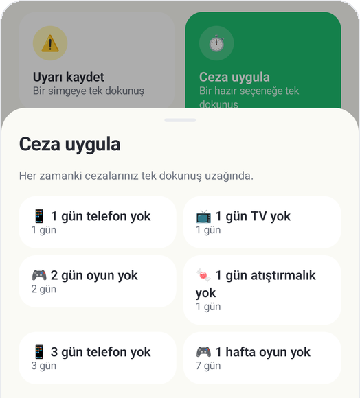 Uyarı · Ceza
